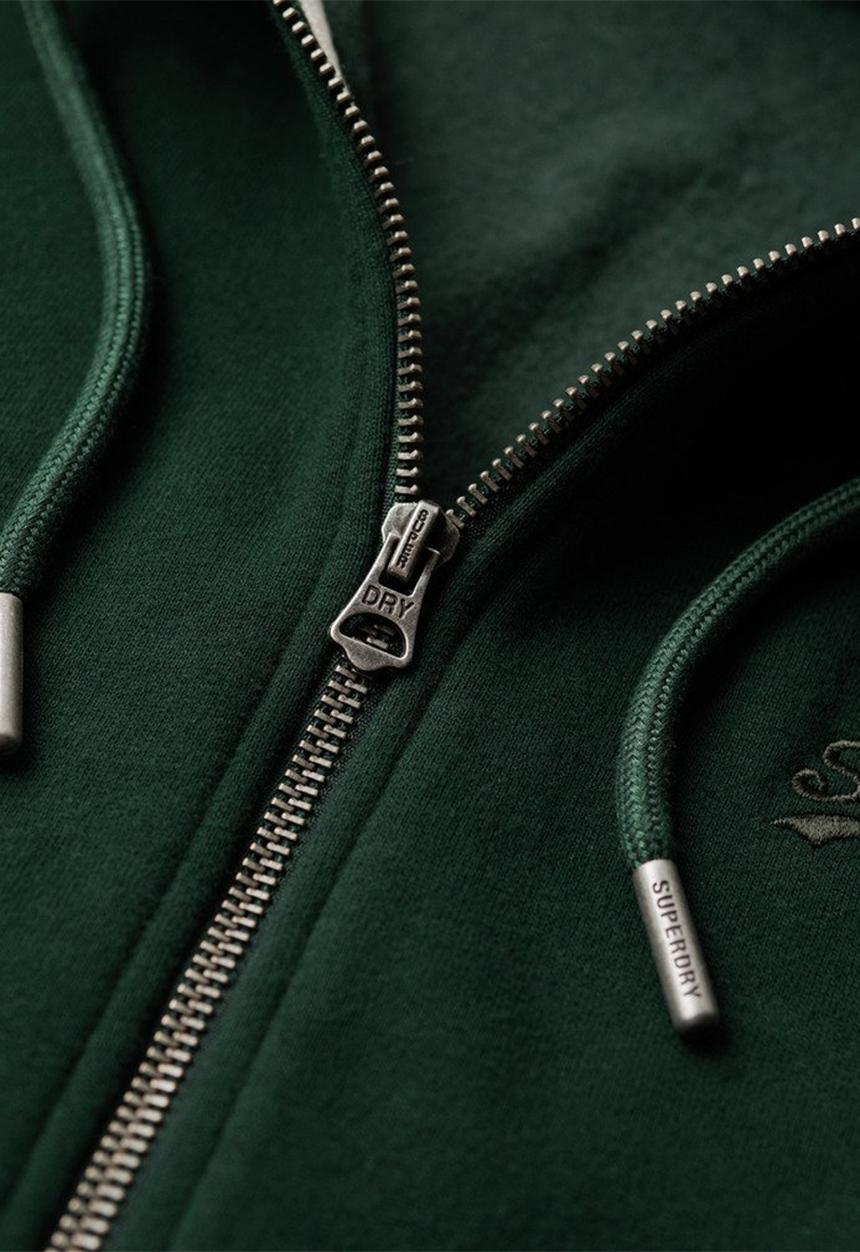 Superdry. - Essential Logo Zip Hoodie - Forest Green