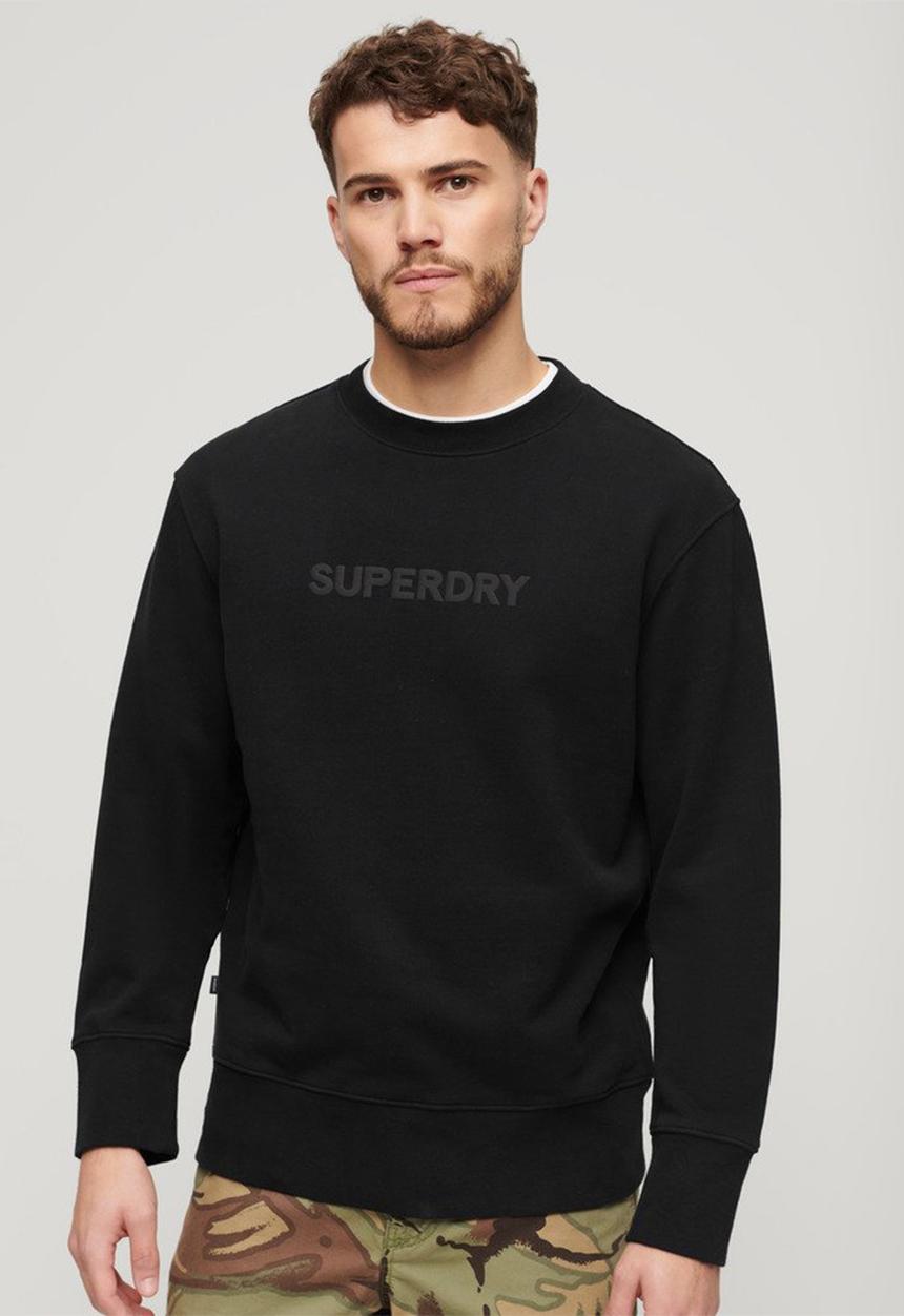 Superdry. - Sport Loose Crew Sweatshirt - Black