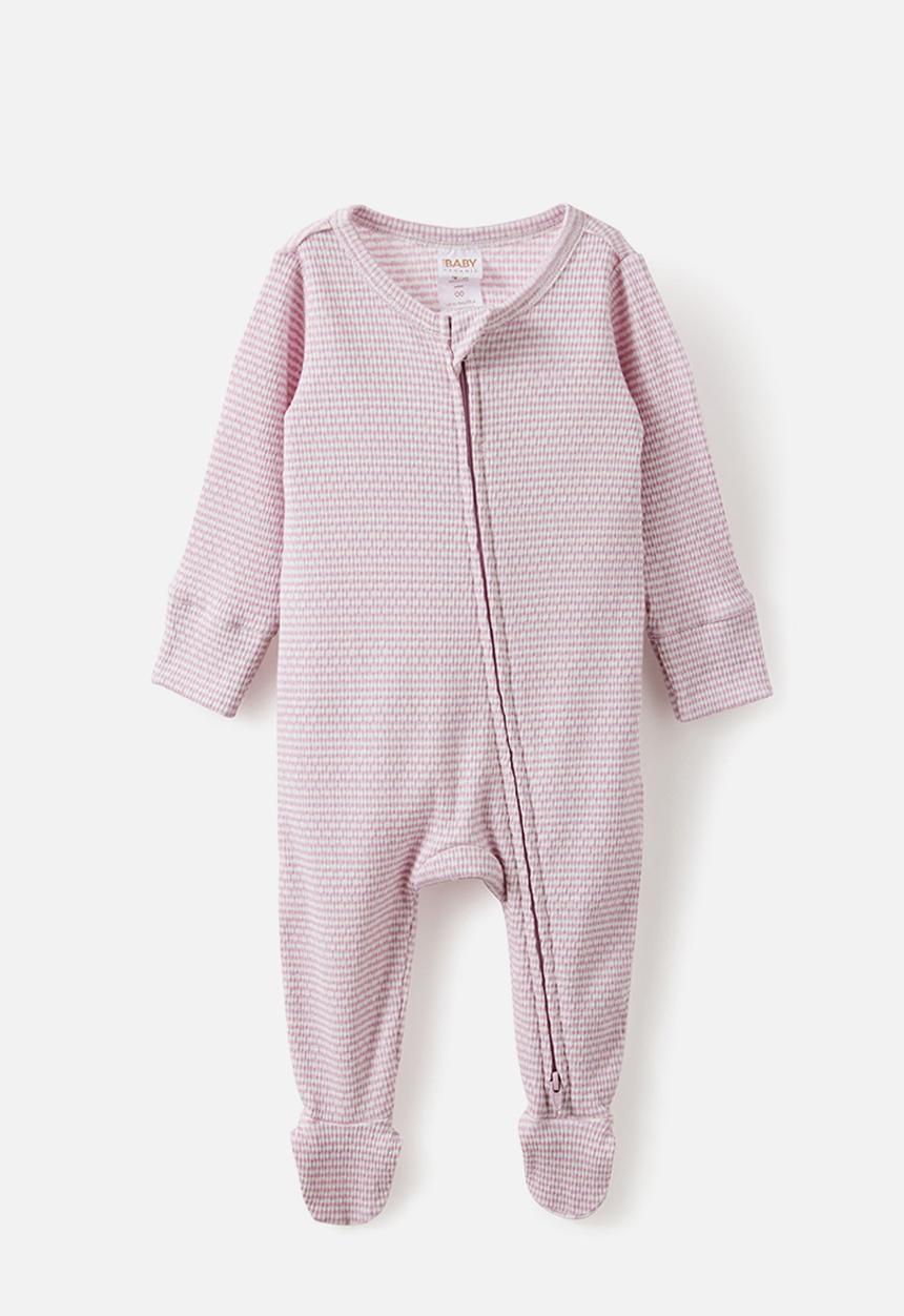 Cotton On - Littlie Organic Long Sleeve/Thistle/Finley Stripe