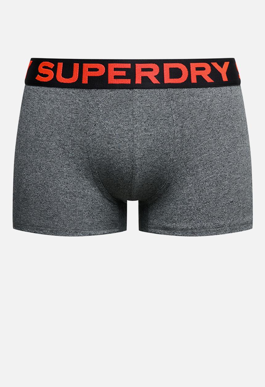 Superdry. - Trunk Double Pack - Black Mega Grit/Gry Mrl Feeder
