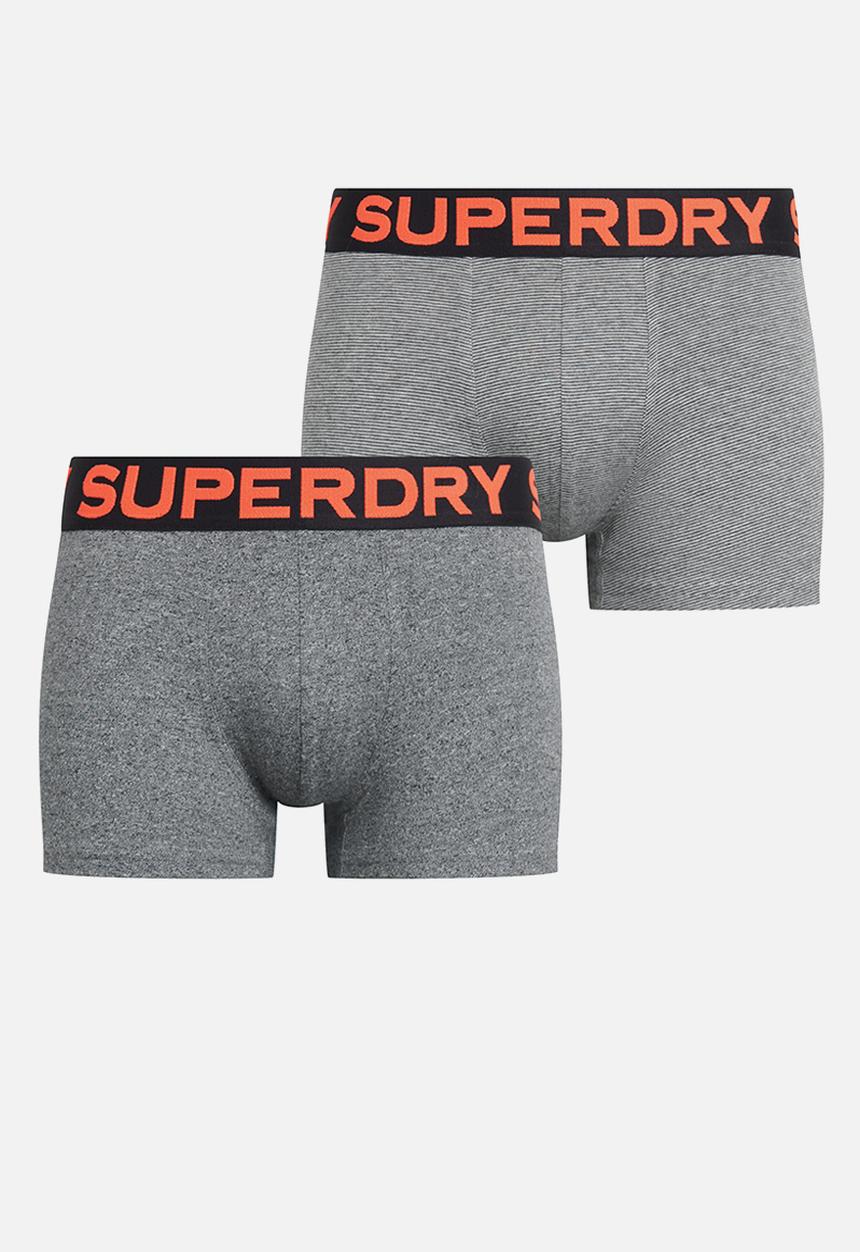 Superdry. - Trunk Double Pack - Black Mega Grit/Gry Mrl Feeder