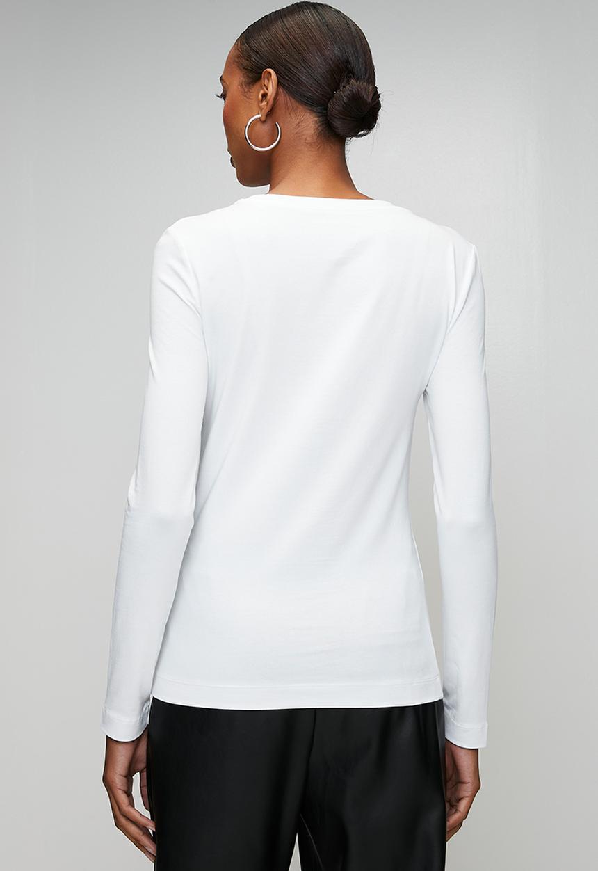 GUESS - Ls Cn Guess Script Tee - Pure White