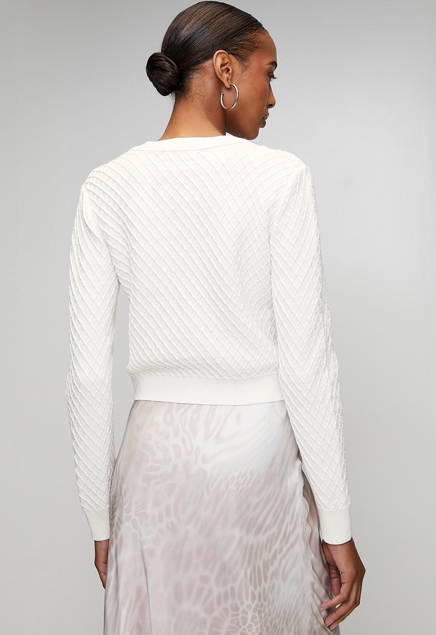 GUESS - Sl Vn Lylah Cardi Swtr - Cream White