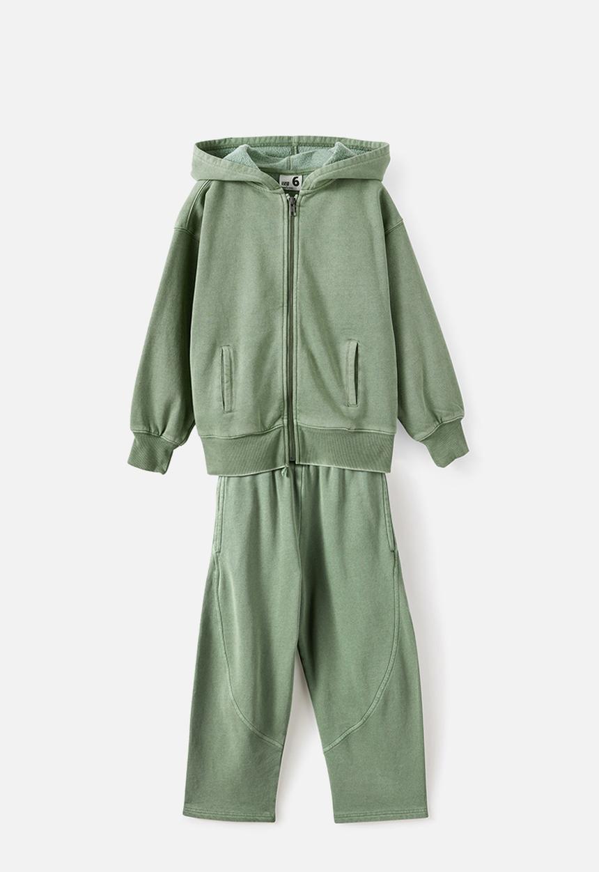 Cotton On - Sammy Zip Through Hoodie & Sammy Barrel Trackpant - Khaki Pack