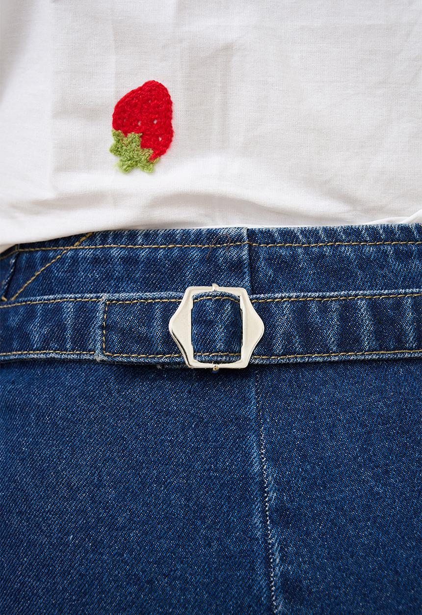 Me&B - Contour Waist Barrel Leg Jeans - Medium Wash