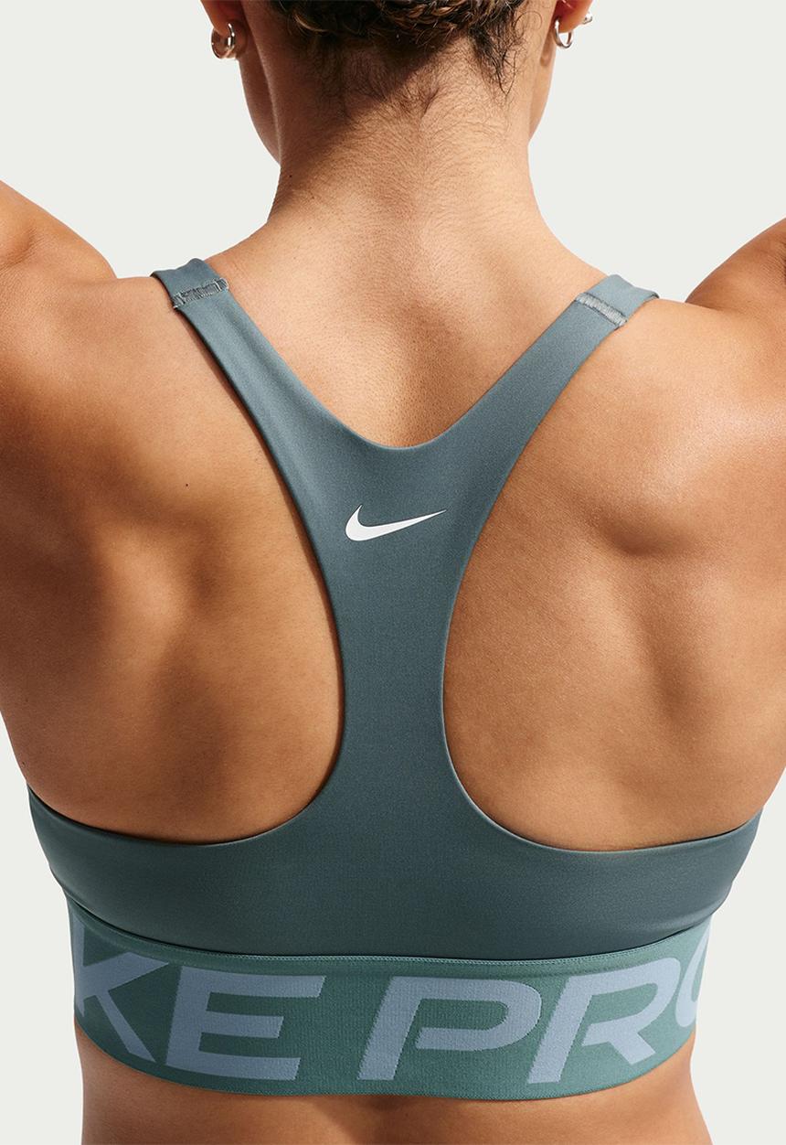 Nike - W Np Df Sculpt Ms Bra - Mineral Slate/Denim Turq/White