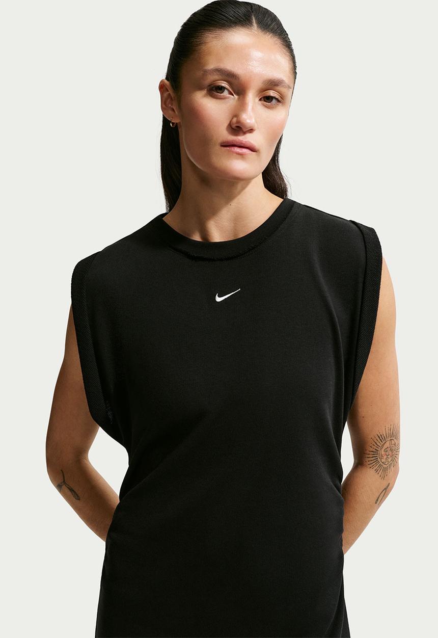 Nike - W Nsw Nk Chll Ft Dress - Black/Sail