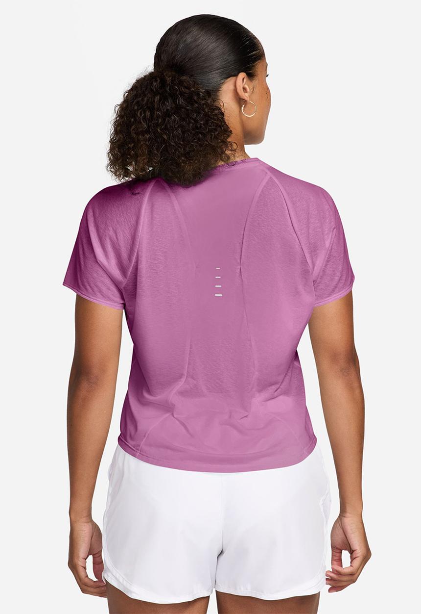 Nike - W Nk Swft Nvlt Brthe Ss Top - Lt Magenta/Photon Dust/Reflective Silv