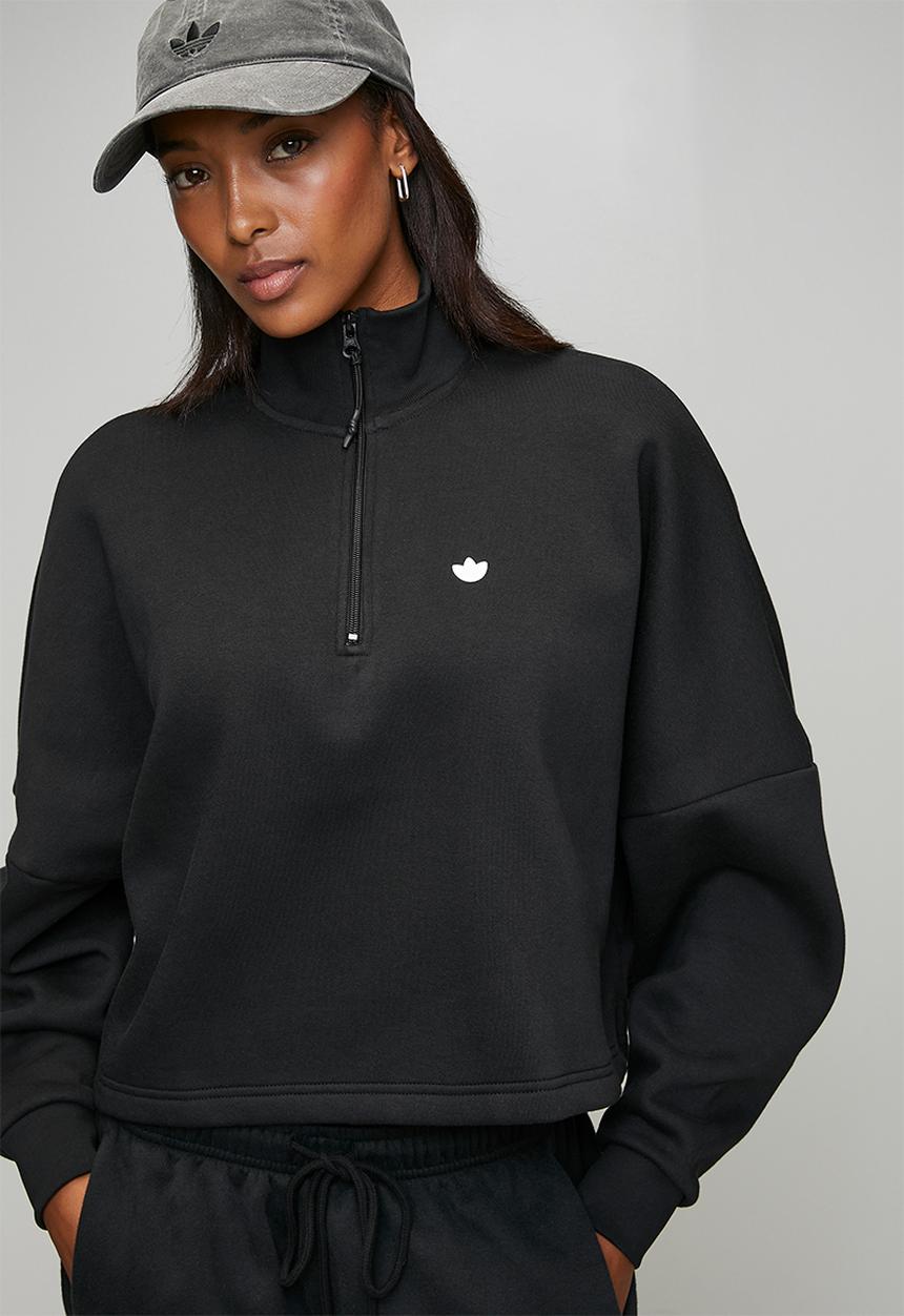 adidas Originals - Ess Half Zip Fl W S26 - Black