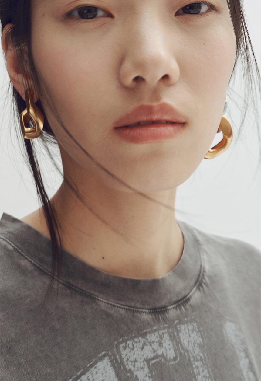 H&M - Stella McCartney H&M: Two-tone earrings - gold/silver-coloured