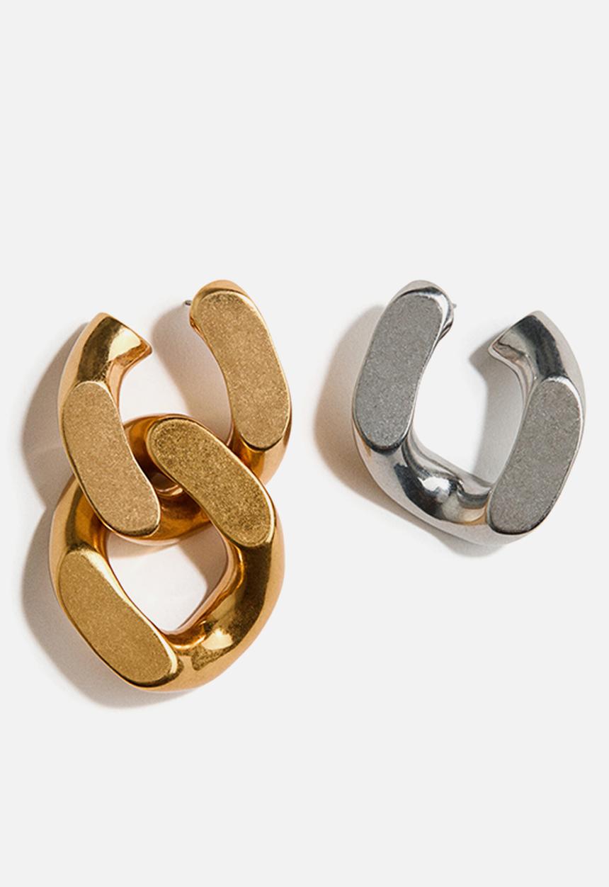 H&M - Stella McCartney H&M: Two-tone earrings - gold/silver-coloured