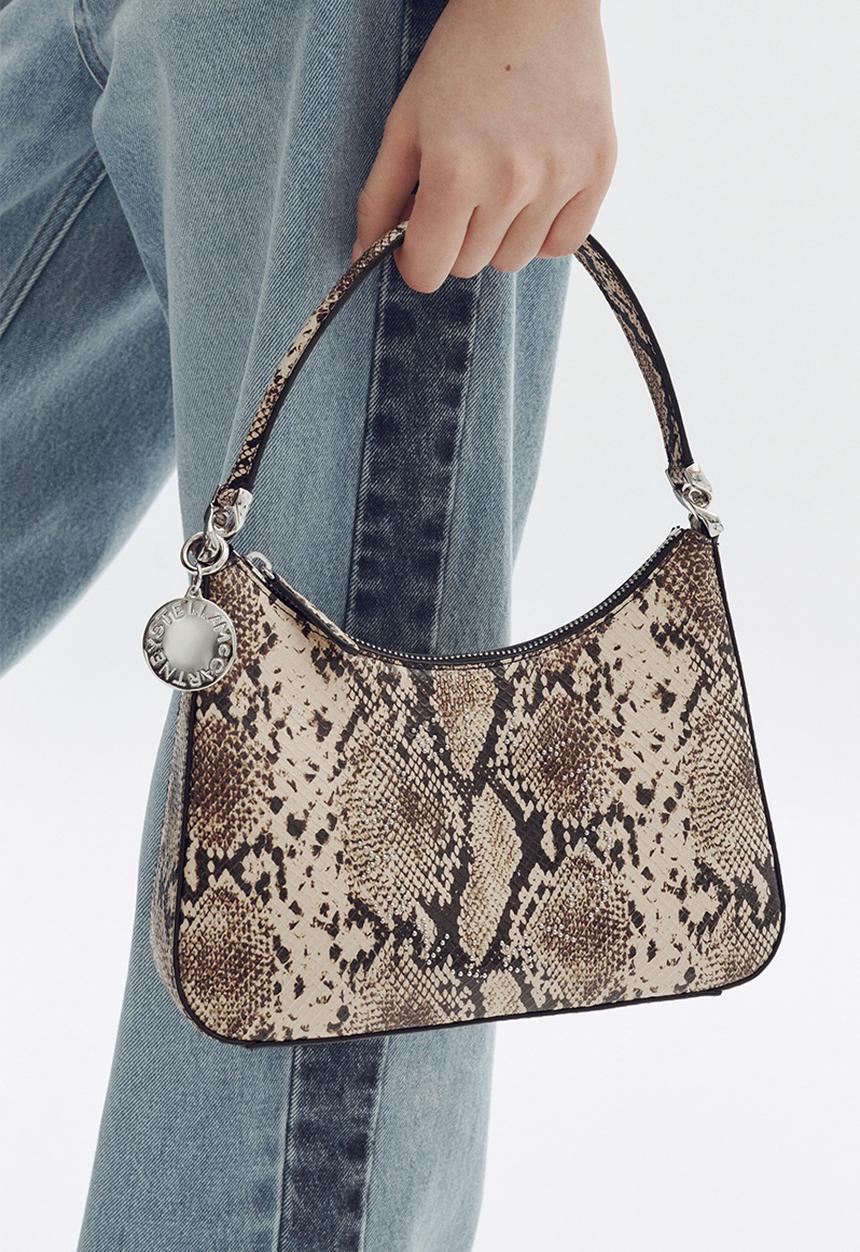 H&M - Stella McCartney H&M: Snakeskin-print handbag - beige