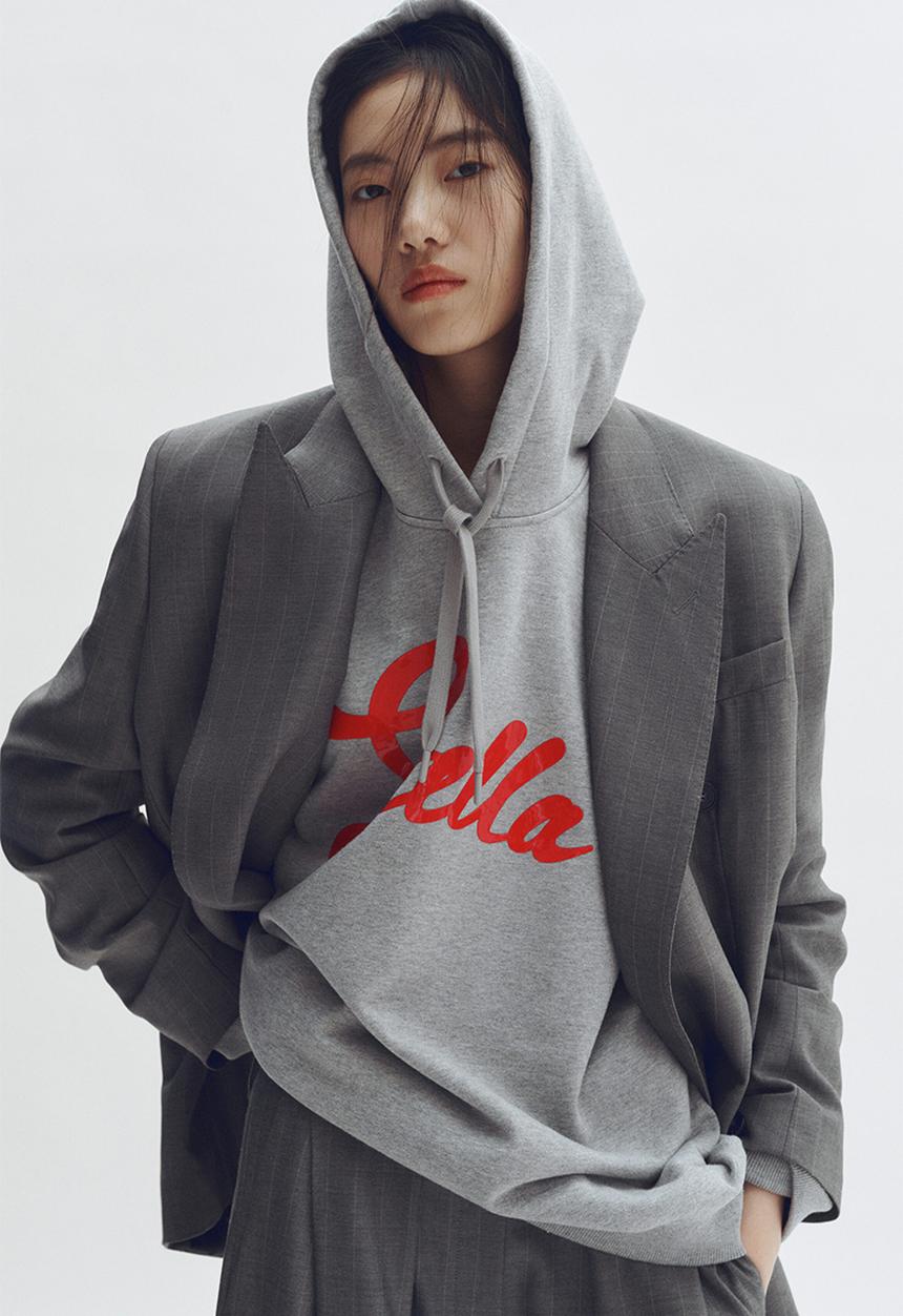 H&M - Stella McCartney H&M: Printed cotton hoodie - grey marl