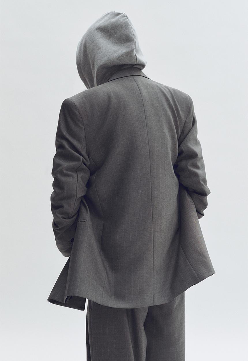 H&M - Stella McCartney H&M: Printed cotton hoodie - grey marl