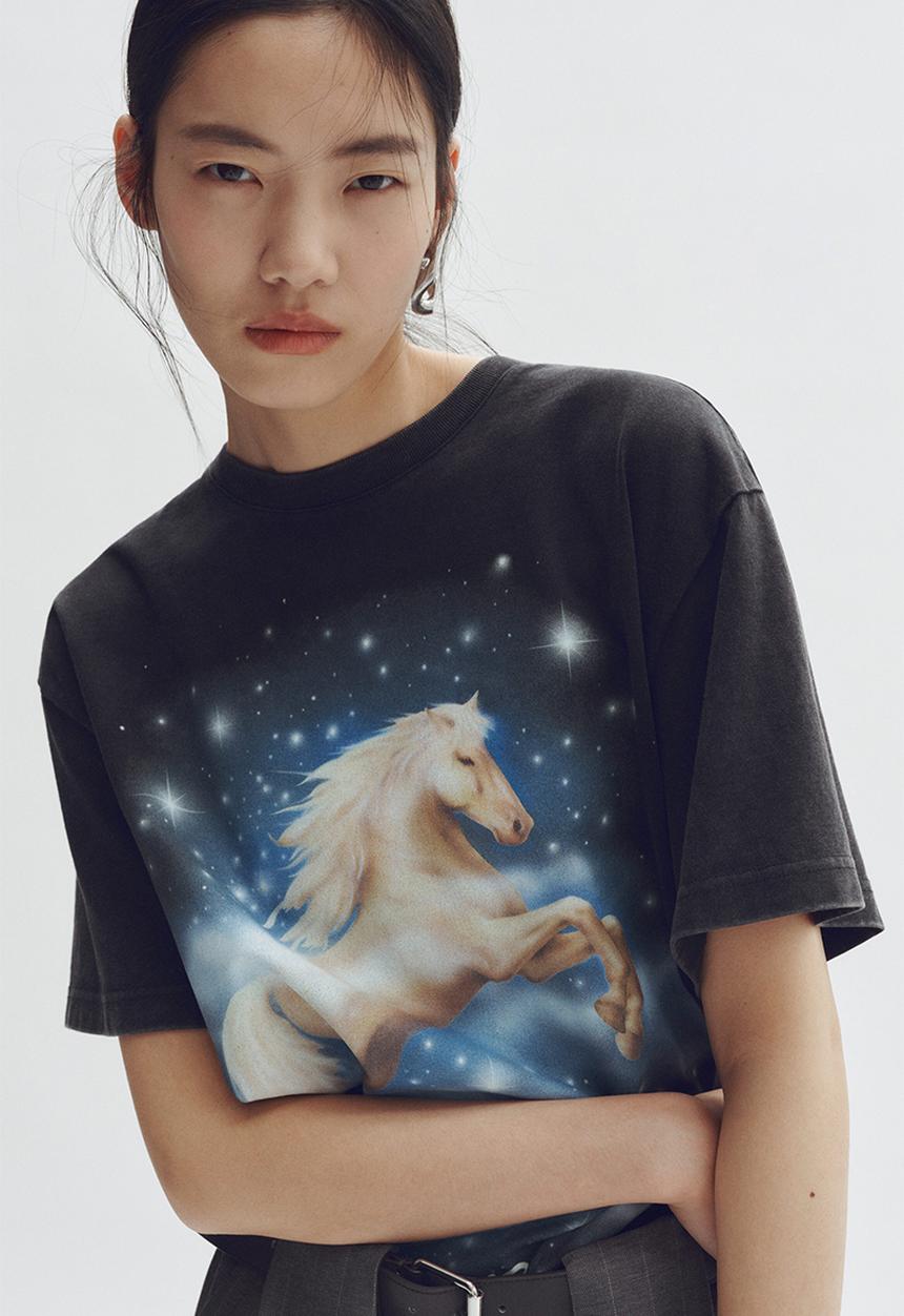 Stella McCartney H&M: Oversized printed T-shirt - black - 1325297001
