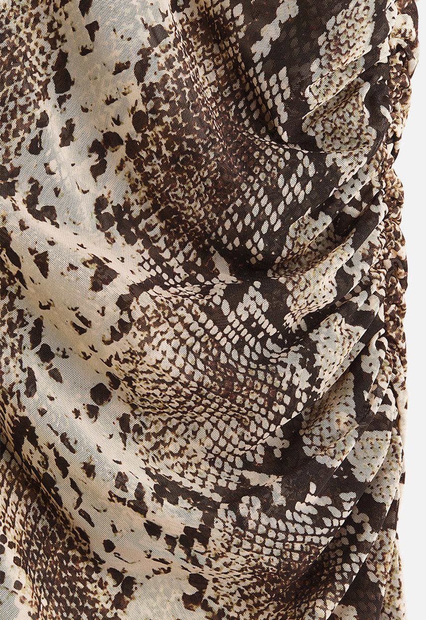 H&M - Stella McCartney H&M: Snakeskin-print mesh dress - beige