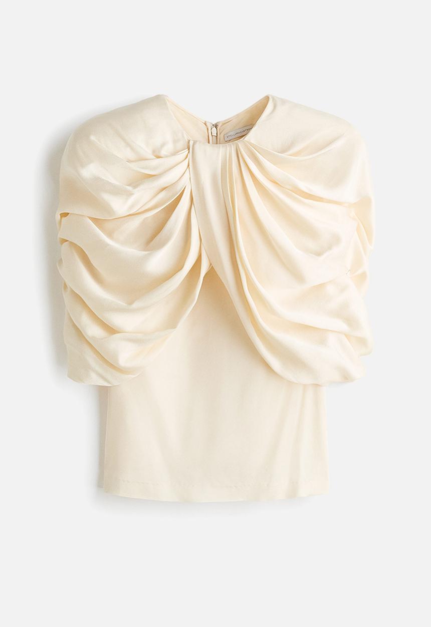 H&M - Stella McCartney H&M: Draped satin top - cream