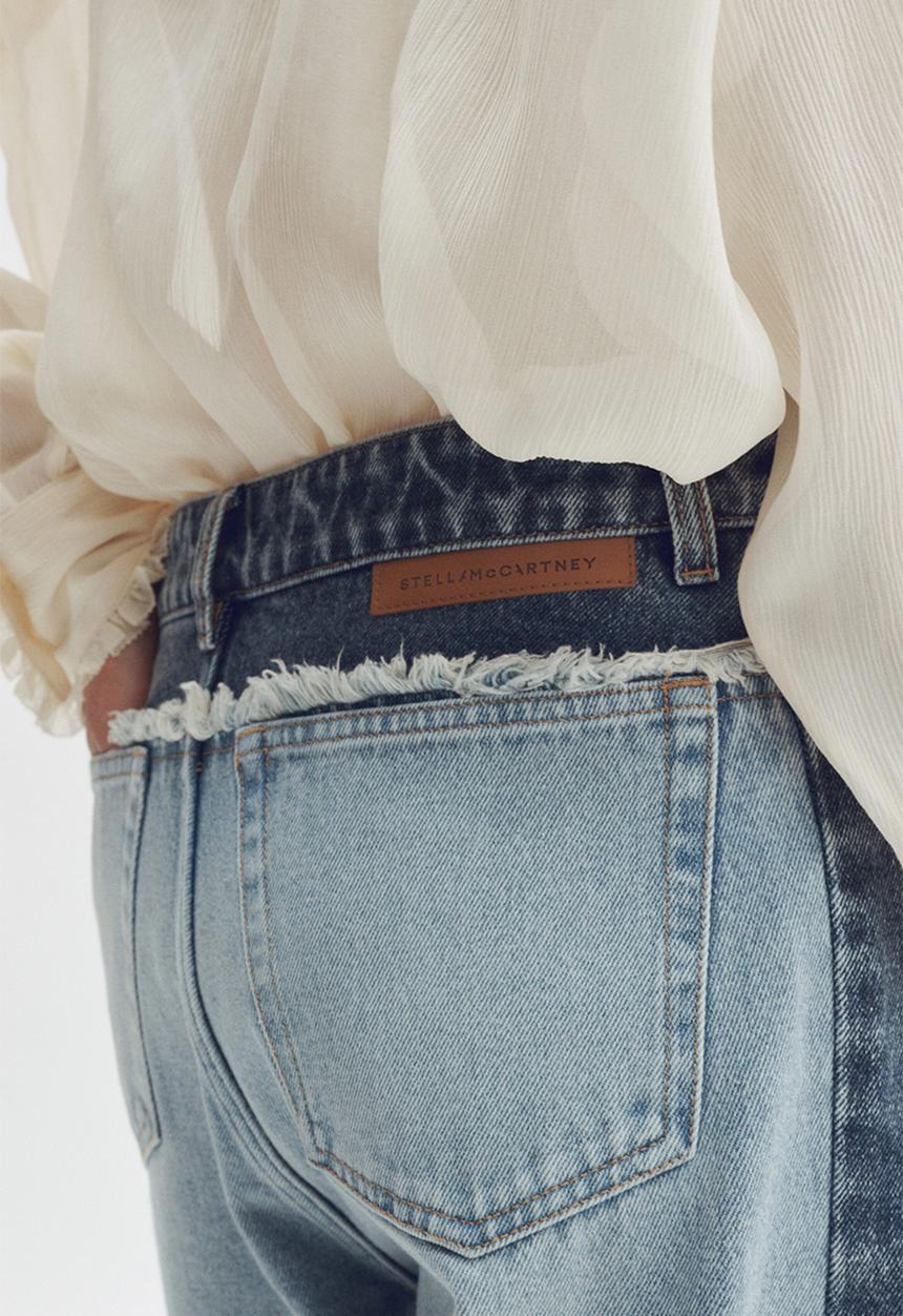 Stella McCartney H&M: Two-tone straight-leg jeans - light denim