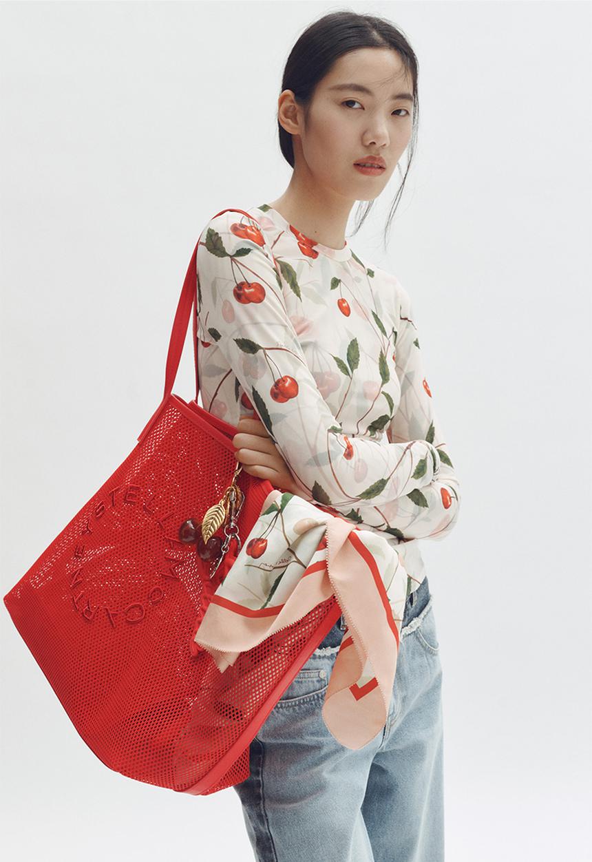 H&M - Stella McCartney H&M: Large mesh tote bag - red