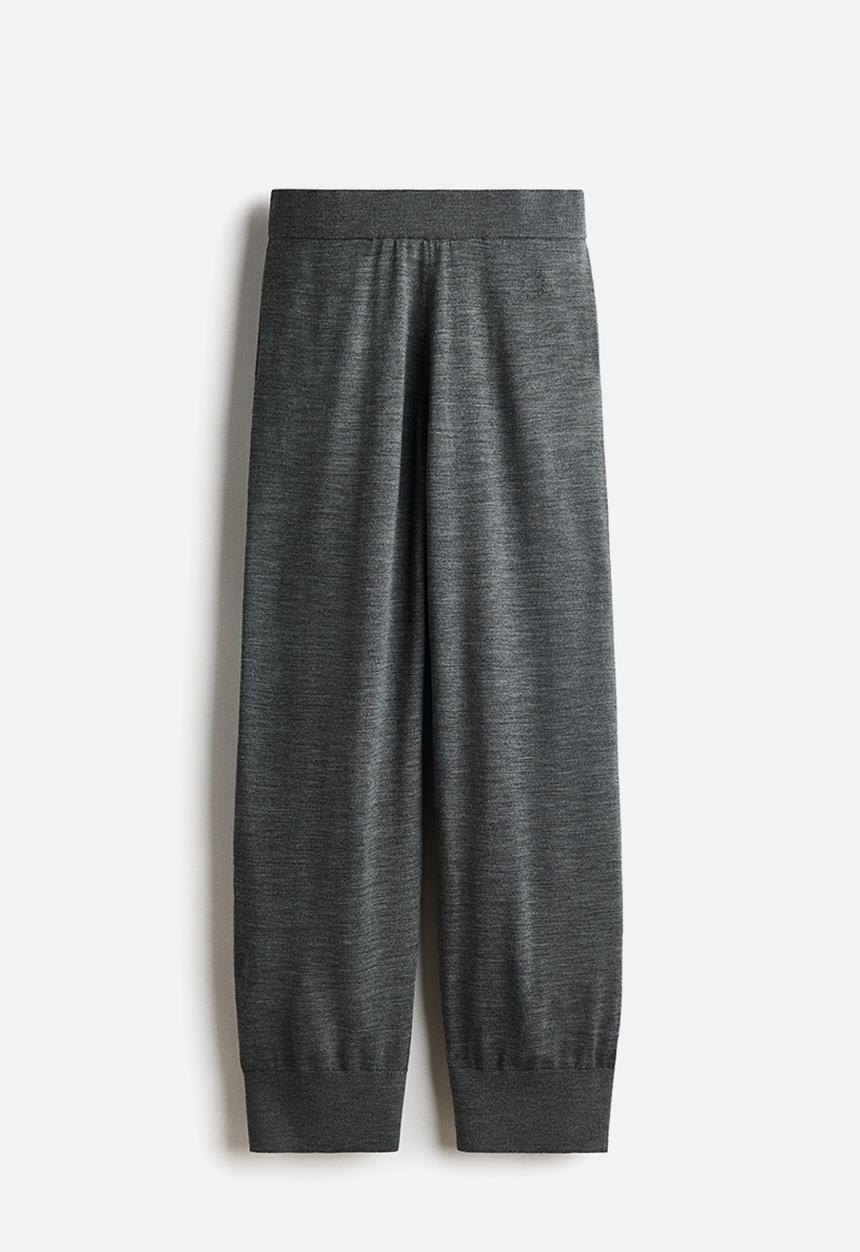 H&M - Stella McCartney H&M: Wide merino wool joggers - dark grey marl