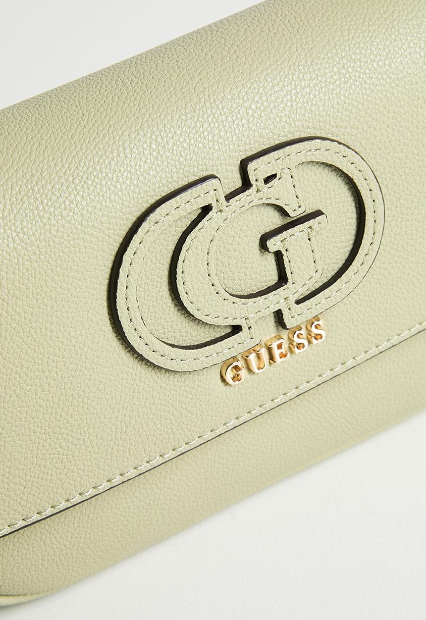 GUESS - Isola Convertible Crossbody Flap Bag-Sage