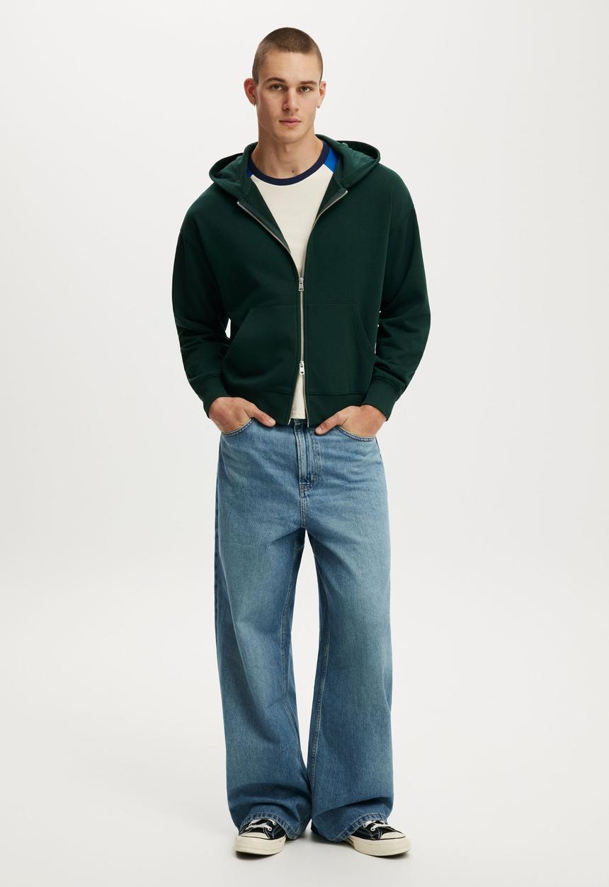 Zip Up Hoodie- Pineneedle Green