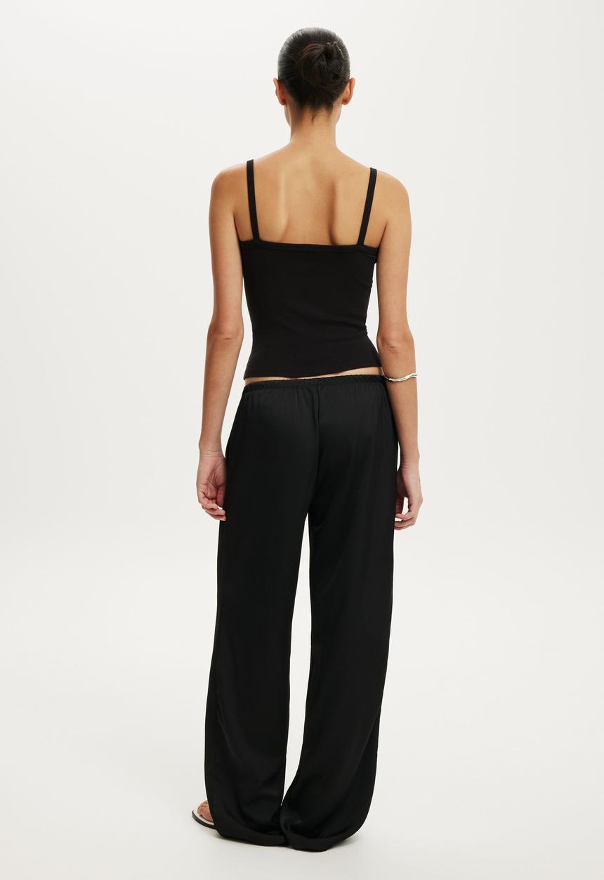 Cotton On - Dove Satin Pant - Black