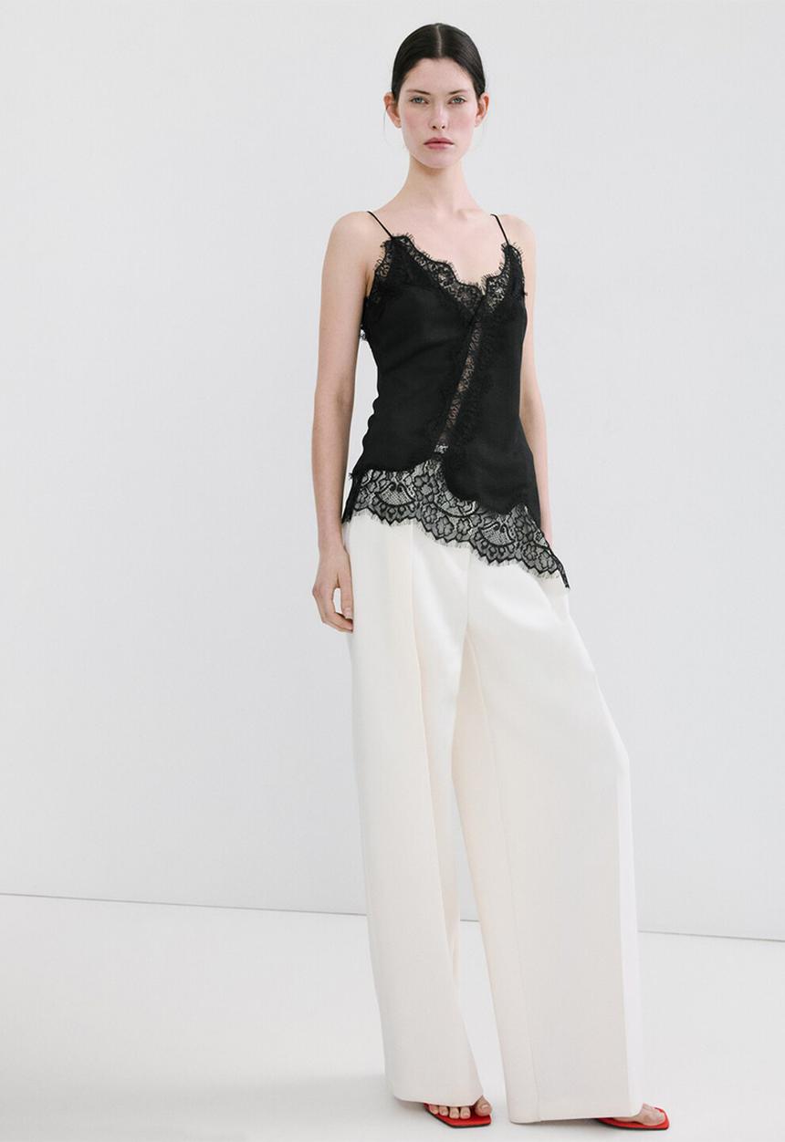 MANGO - Top tinta - black