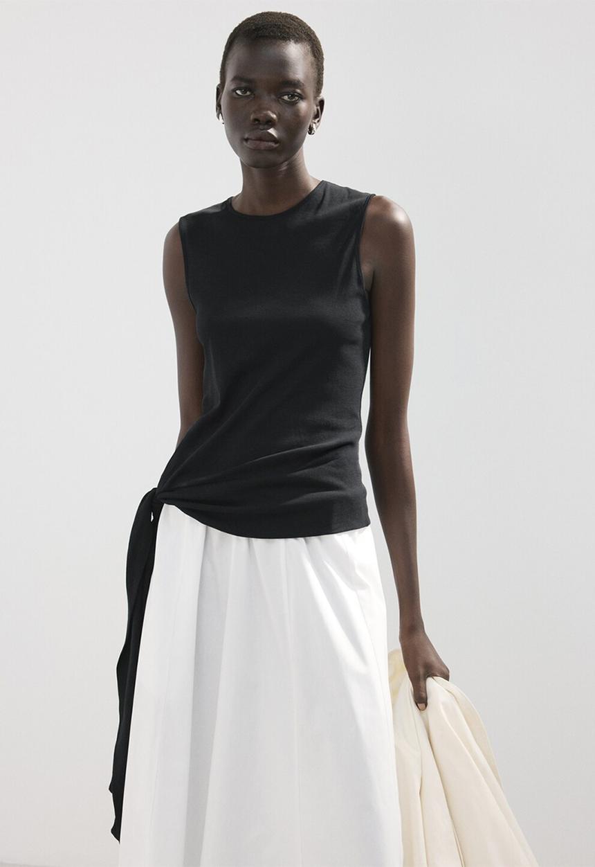 MANGO - Skirt newcreta - white