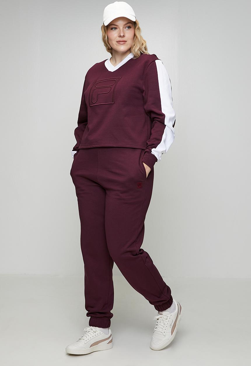 FILA - Plus Rebecca Sweatpants - Fig/White