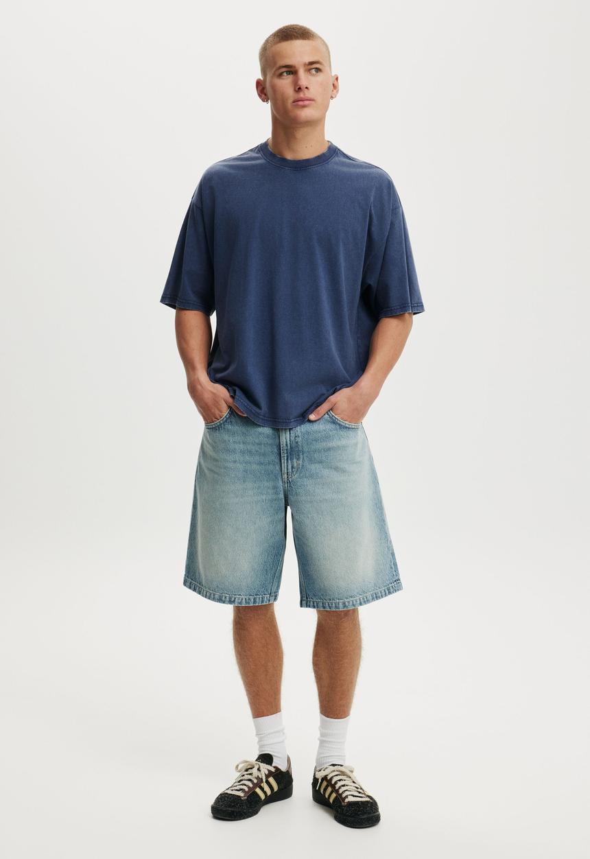 Cotton On - Cropped Fit T-Shirt - True Navy Wash