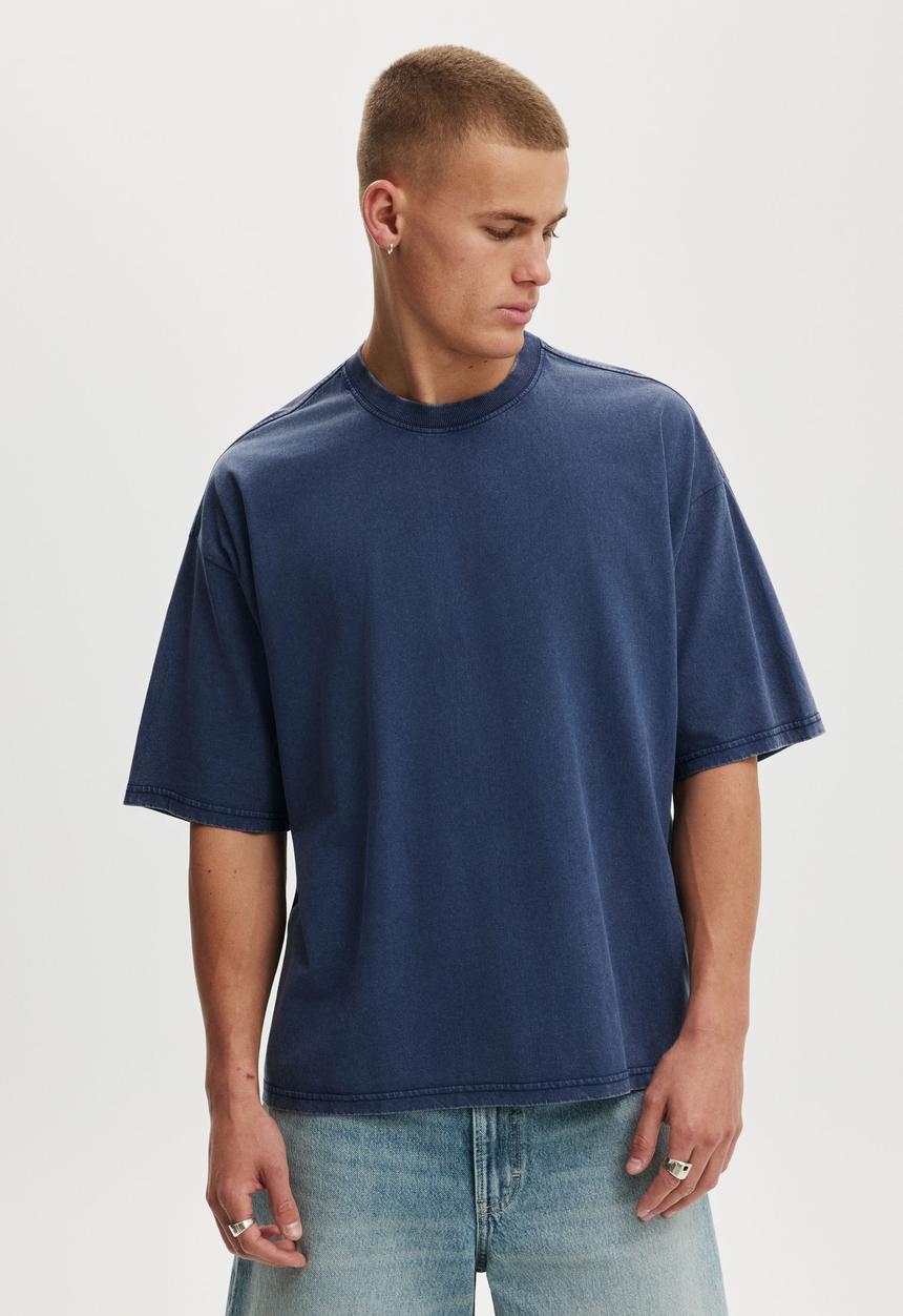Cotton On - Cropped Fit T-Shirt - True Navy Wash