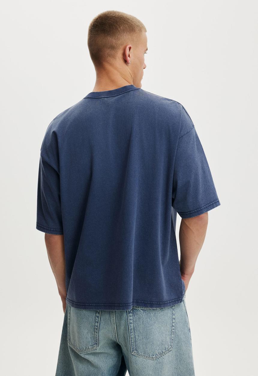 Cotton On - Cropped Fit T-Shirt - True Navy Wash