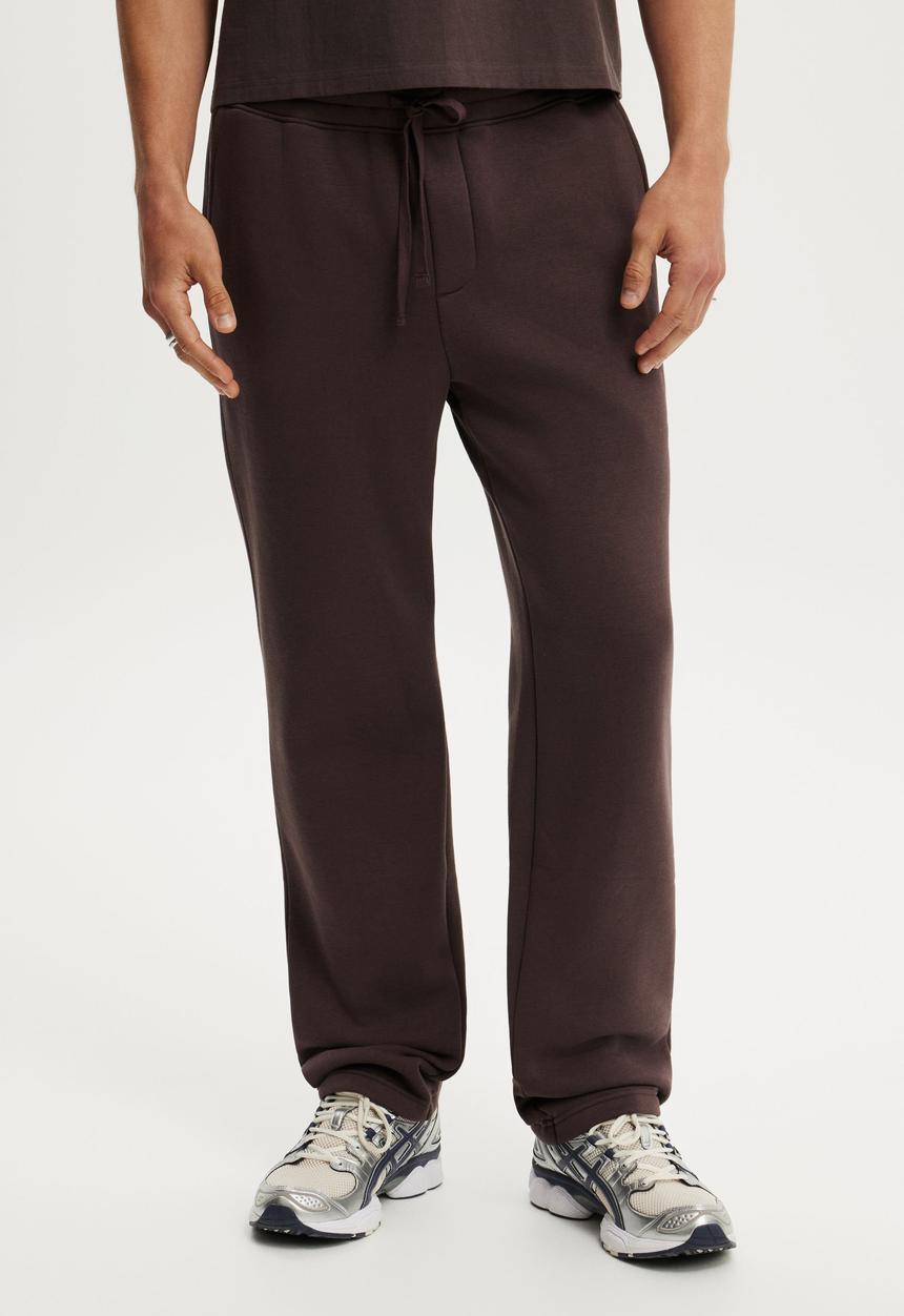 Cotton On - Relaxed track pant - dark brown