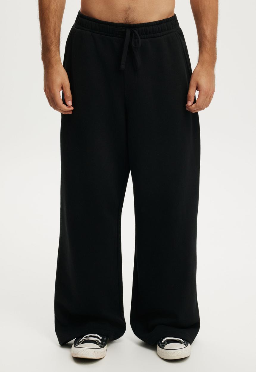 Super Baggy Track Pant- Black