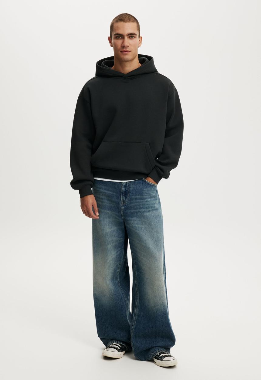 Cotton On - Box fit hoodie - black