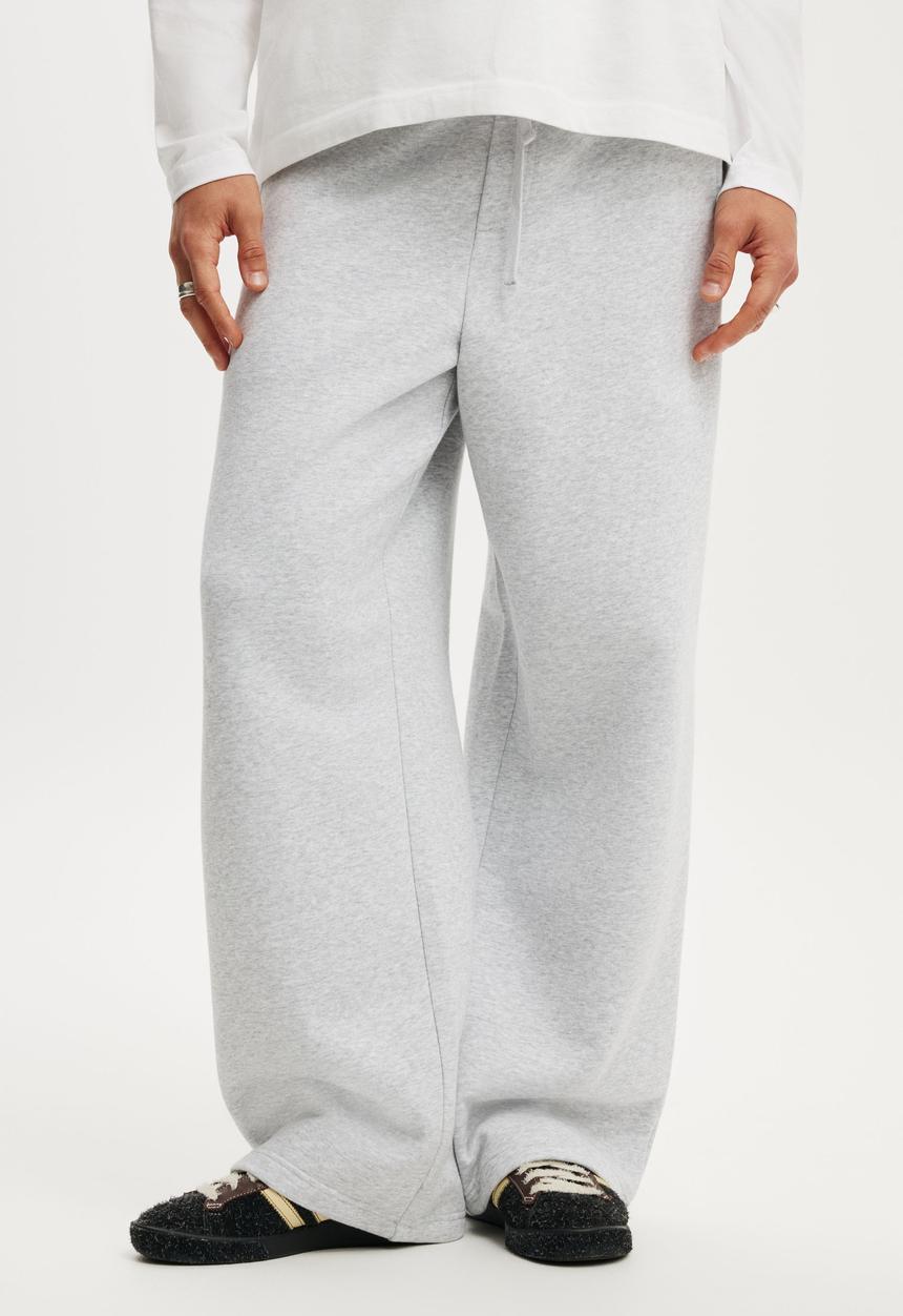 Cotton On - Super Baggy Track Pant- Grey Marle
