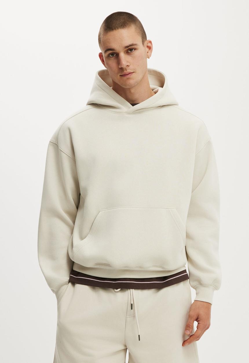 Cotton On - Box fit hoodie - cream