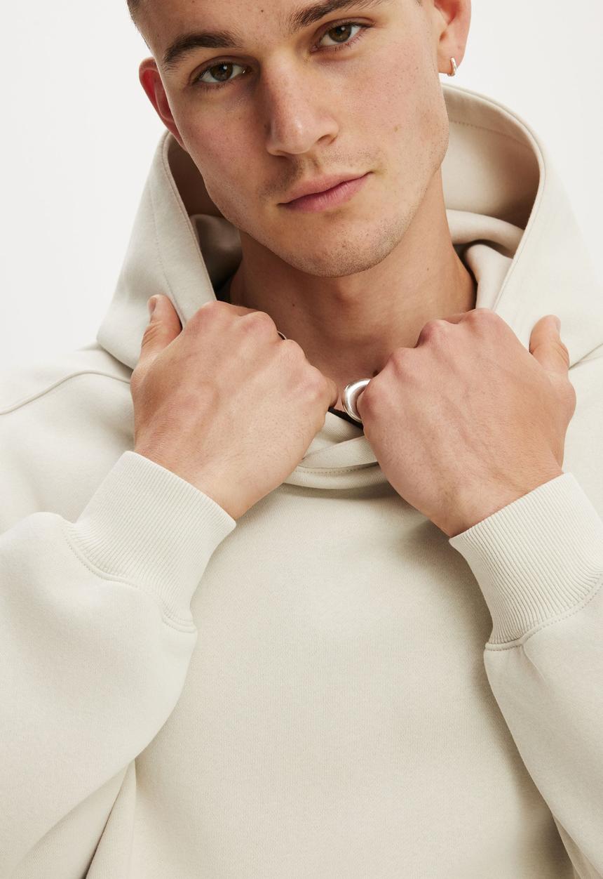 Cotton On - Box fit hoodie - cream