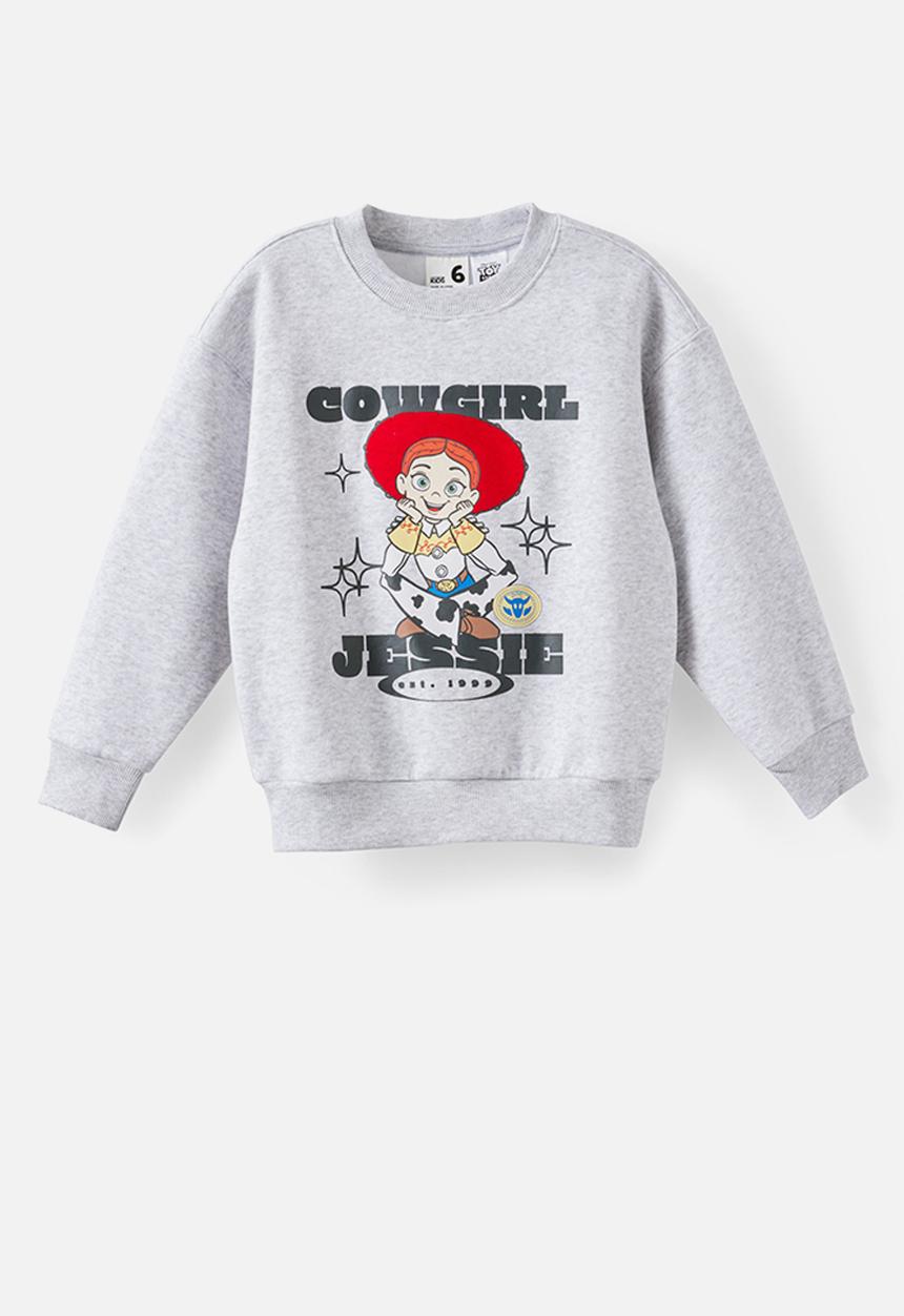 Cotton On - License Sammy Oversized Crew - Lcn Dis Grey Marle/Jessie Cowgirl