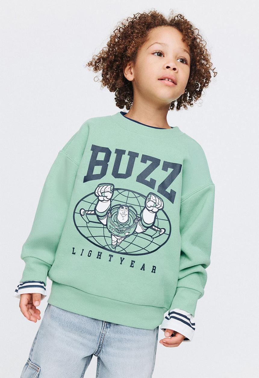 Cotton On - License Sammy Oversize Crew - Lcn Dis Washed Avo/Toy Story Buzz Light Year