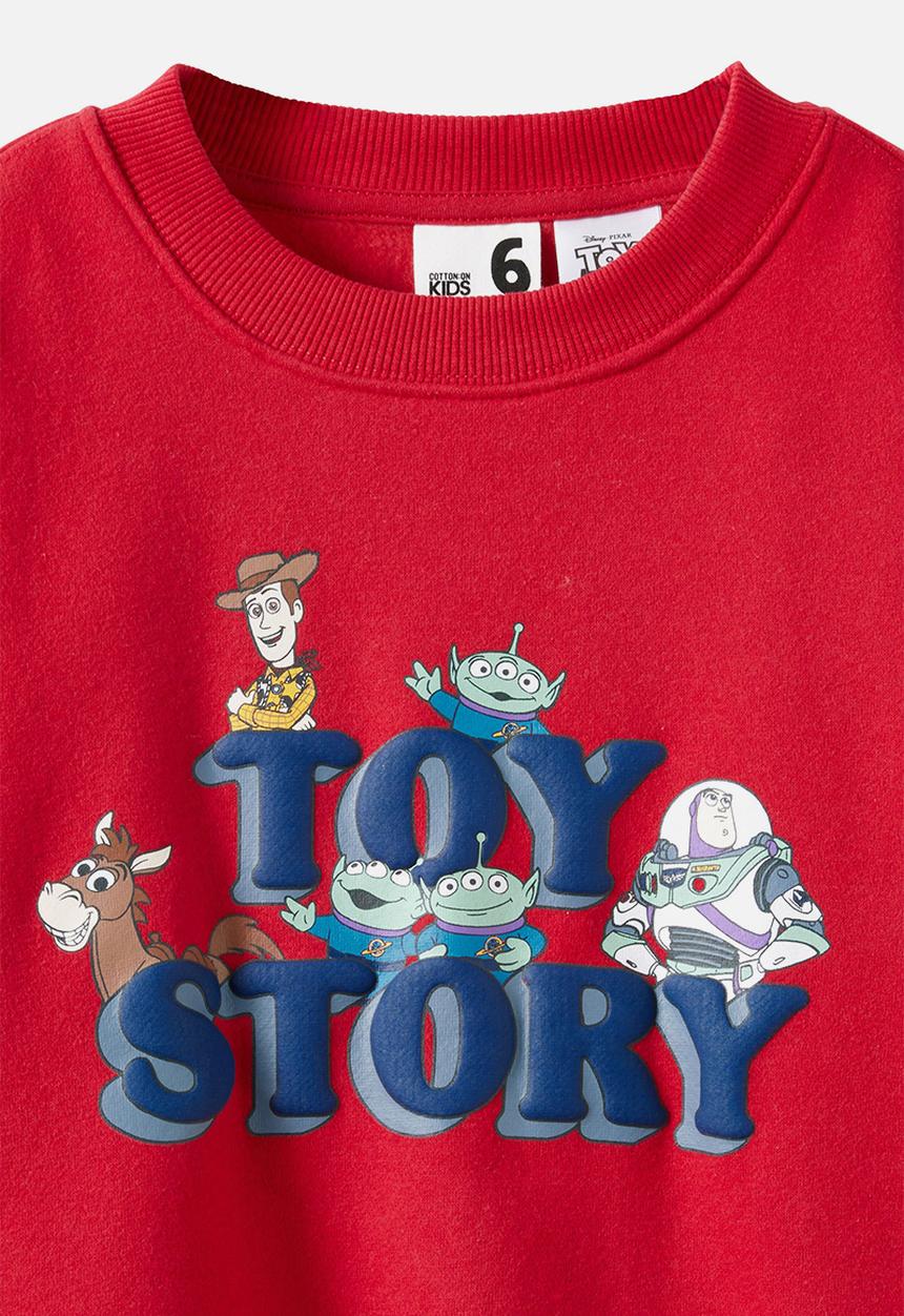 Cotton On - License Sammy Oversize Crew - Lcn Dis Varsity Red/Toy Story