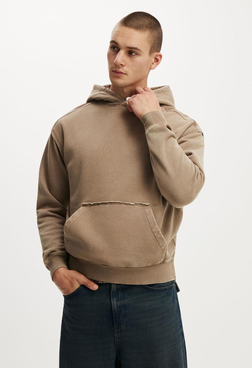 Cotton On - Box Fit Hoodie - Taupe Wash
