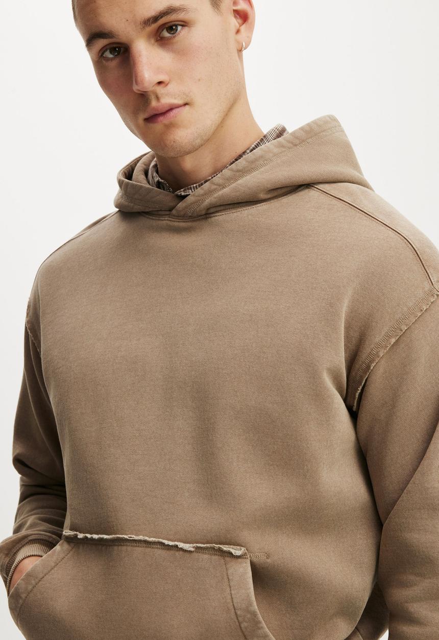 Cotton On - Box Fit Hoodie - Taupe Wash