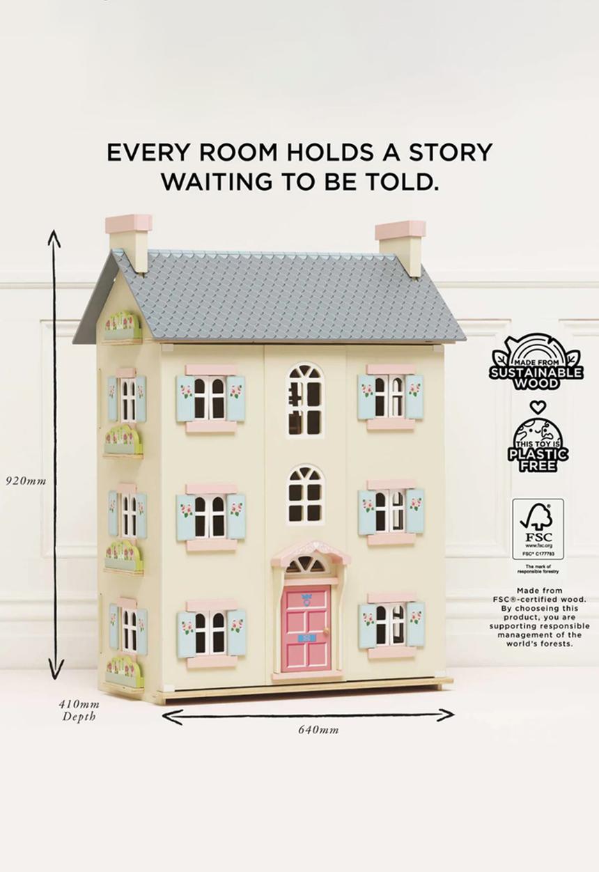 Le Toy Van - Cherry Tree Hall Wooden Dolls House - neutral