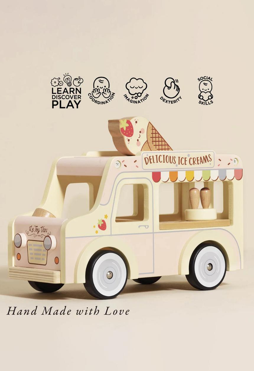 Le Toy Van - Wooden Ice Cream Van - neutral