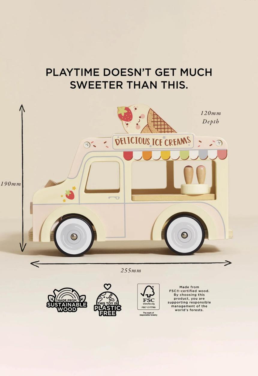 Le Toy Van - Wooden Ice Cream Van - neutral