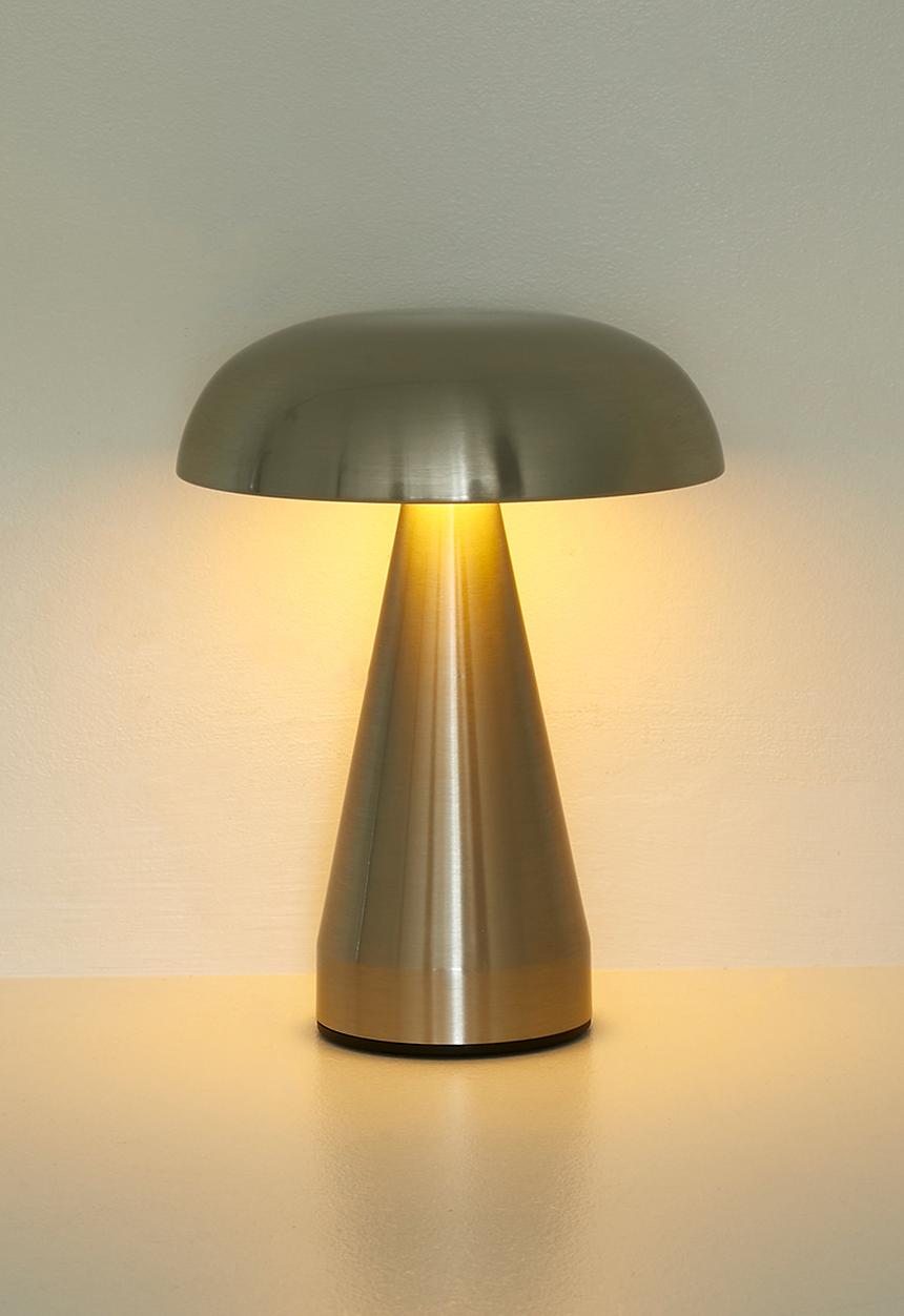 Pop Candy - Steel mushroom lamp - silver
