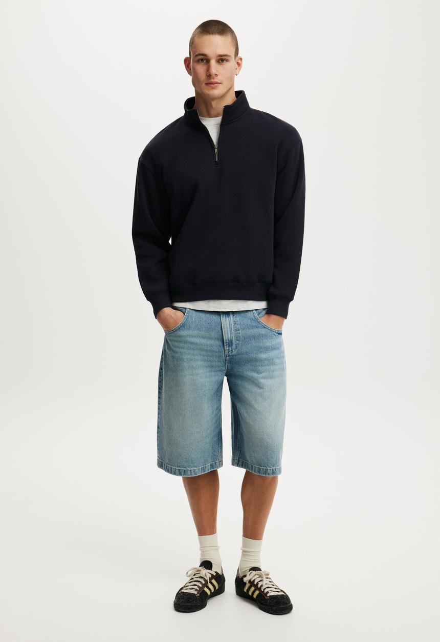 Cotton On - 1/4 Zip Fleece - Ink Navy