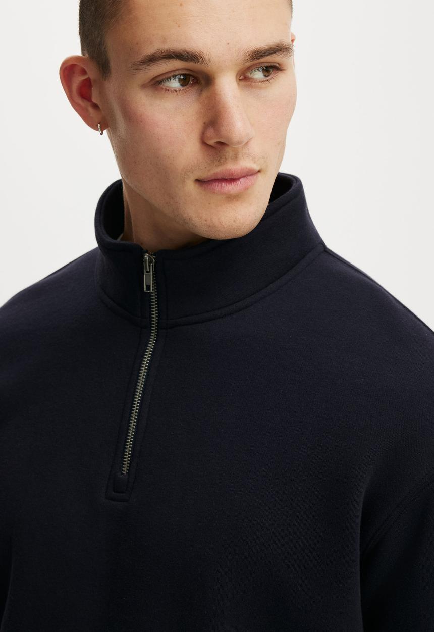 Cotton On - 1/4 Zip Fleece - Ink Navy